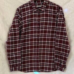 Orvis Women's Red and White Plaid Button Down Shirt